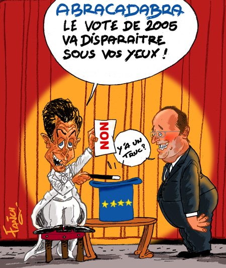 Sarkozy et Hollande pour le Traité de Lisbonne